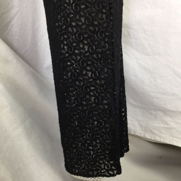 Jessica McClintock Black & Silver Vintage Long Maxi Formal Dress 5-6 - Picture 5 of 10